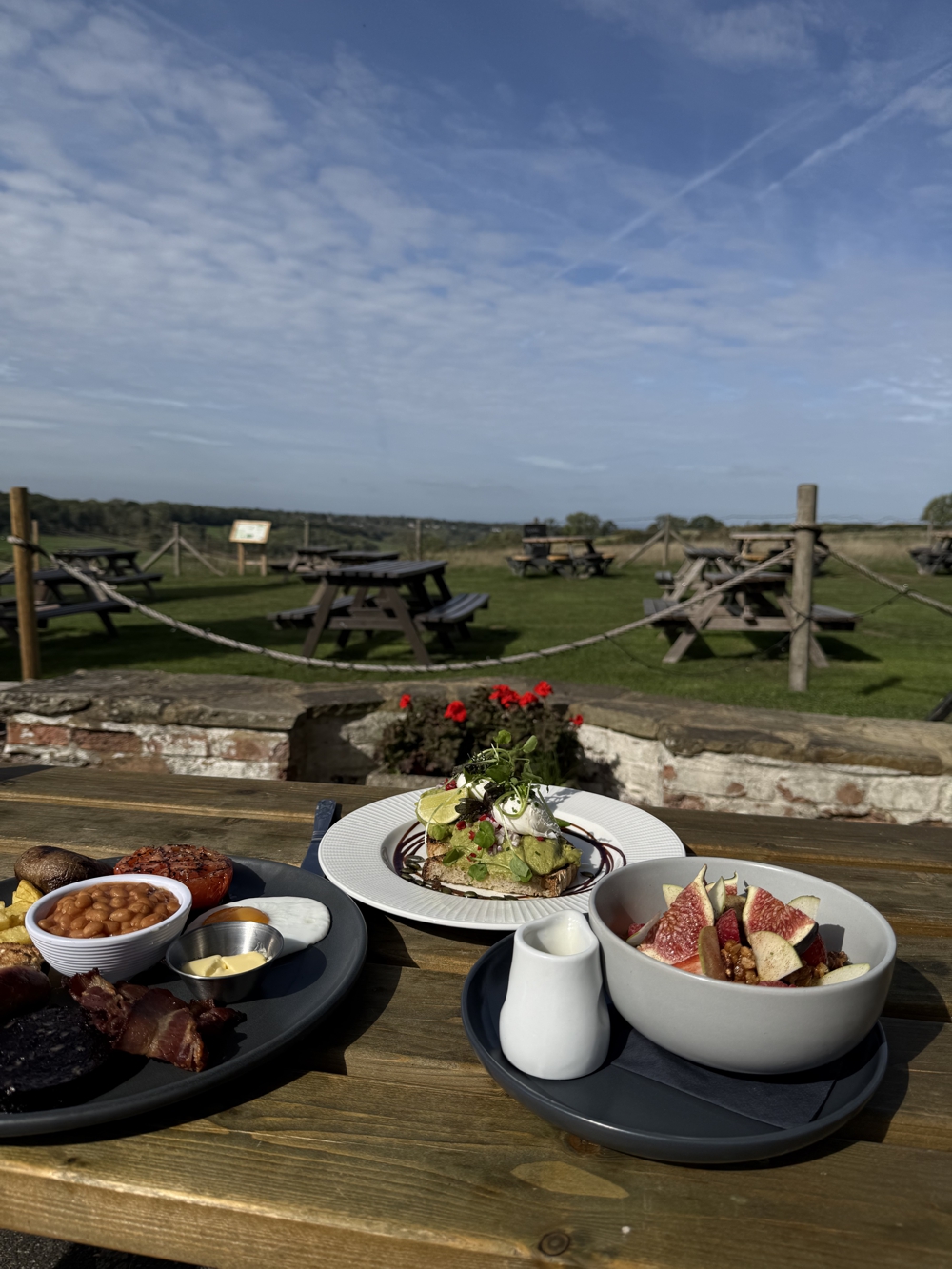 Breakfast with a view at Botley Hill Farmhouse near Oxted